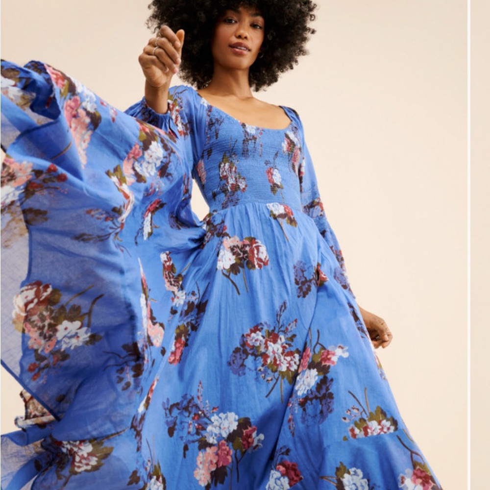 Free People Morning Glory Long Sleeve Maxi Dress